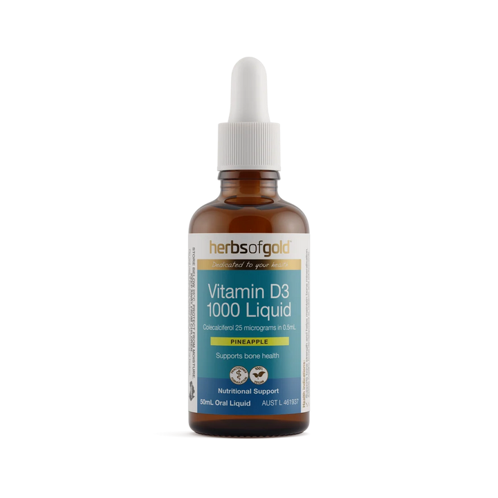 Herbs of Gold Vitamin D3 1000 Liquid 50 Millilitre