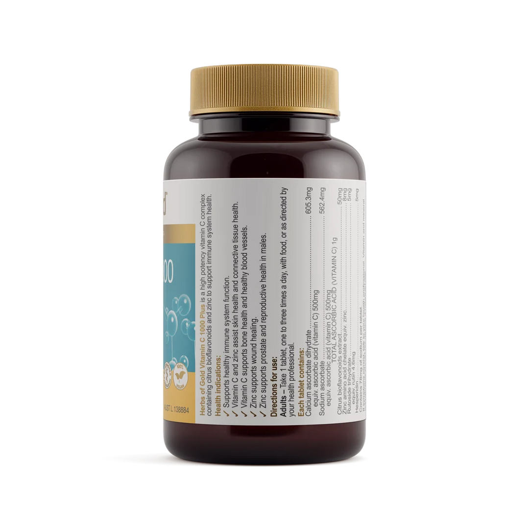Herbs of Gold Vitamin C 1000 Plus 60 Tablets