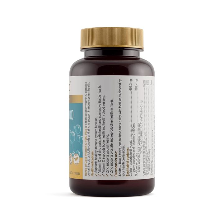 Herbs of Gold Vitamin C 1000 Plus 60 Tablets