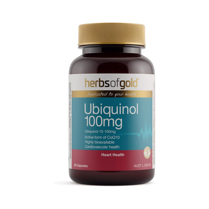 Herbs of Gold Ubiquinol 100mg 30 Capsules
