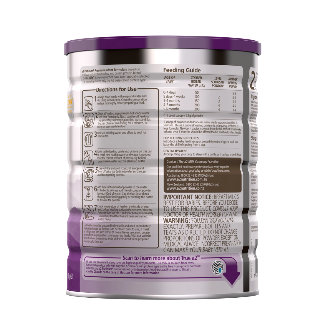 a2 Infant Stage 1 Platinum Premium Formula 900g