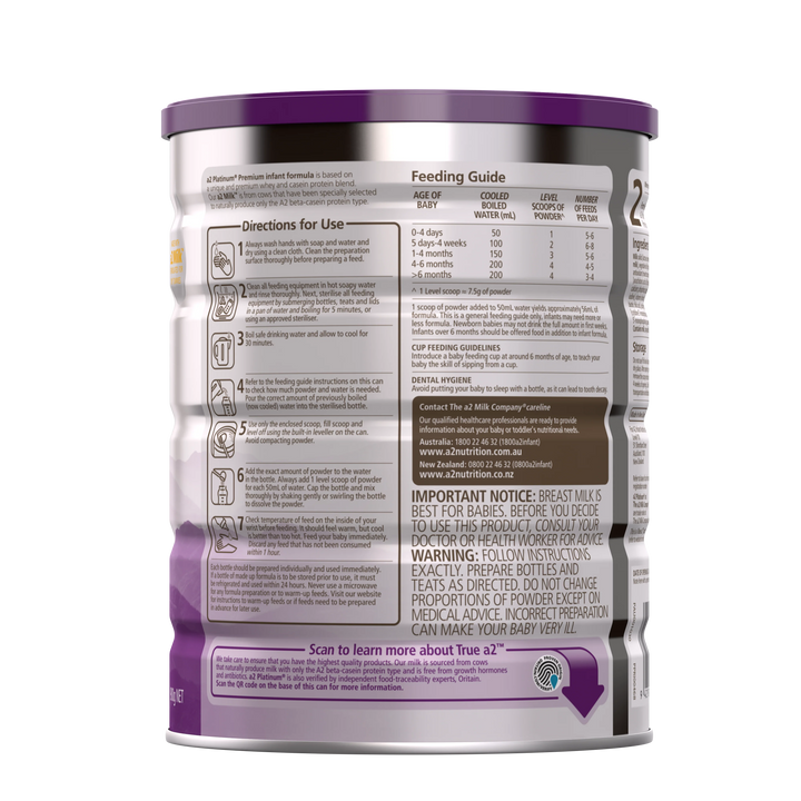 a2 Infant Stage 1 Platinum Premium Formula 900g