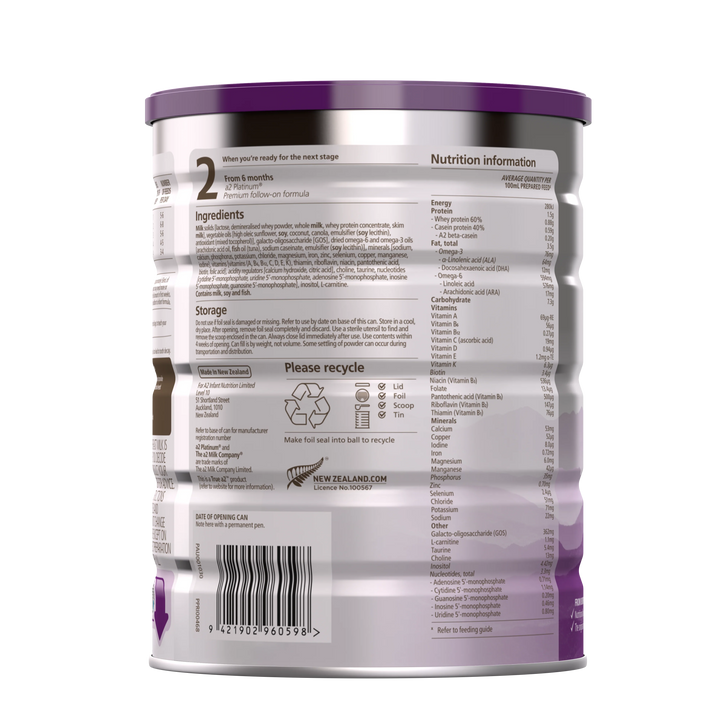 a2 Infant Stage 1 Platinum Premium Formula 900g