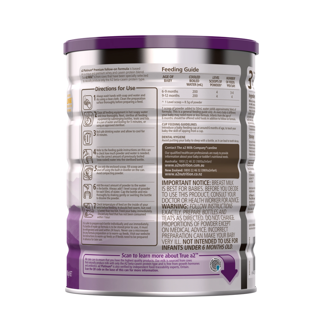a2 Follow On Stage 2 Platinum Premium Infant Formula 900g