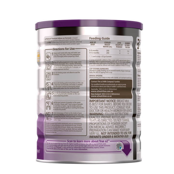 a2 Follow On Stage 2 Platinum Premium Infant Formula 900g