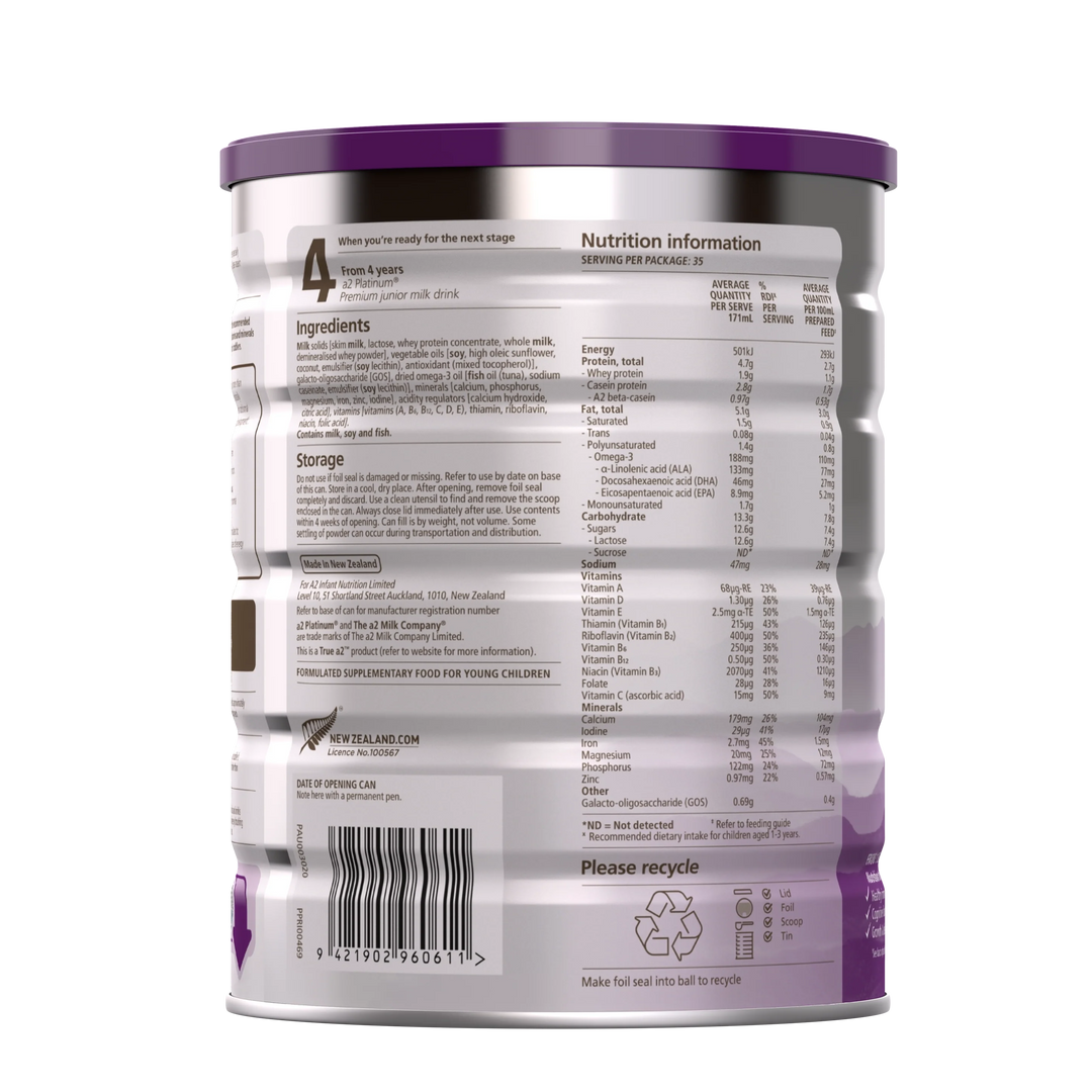 A2 Toddler Stage 3 Platinum Premium Formula 900g
