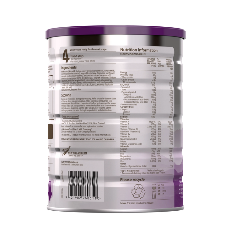 A2 Toddler Stage 3 Platinum Premium Formula 900g