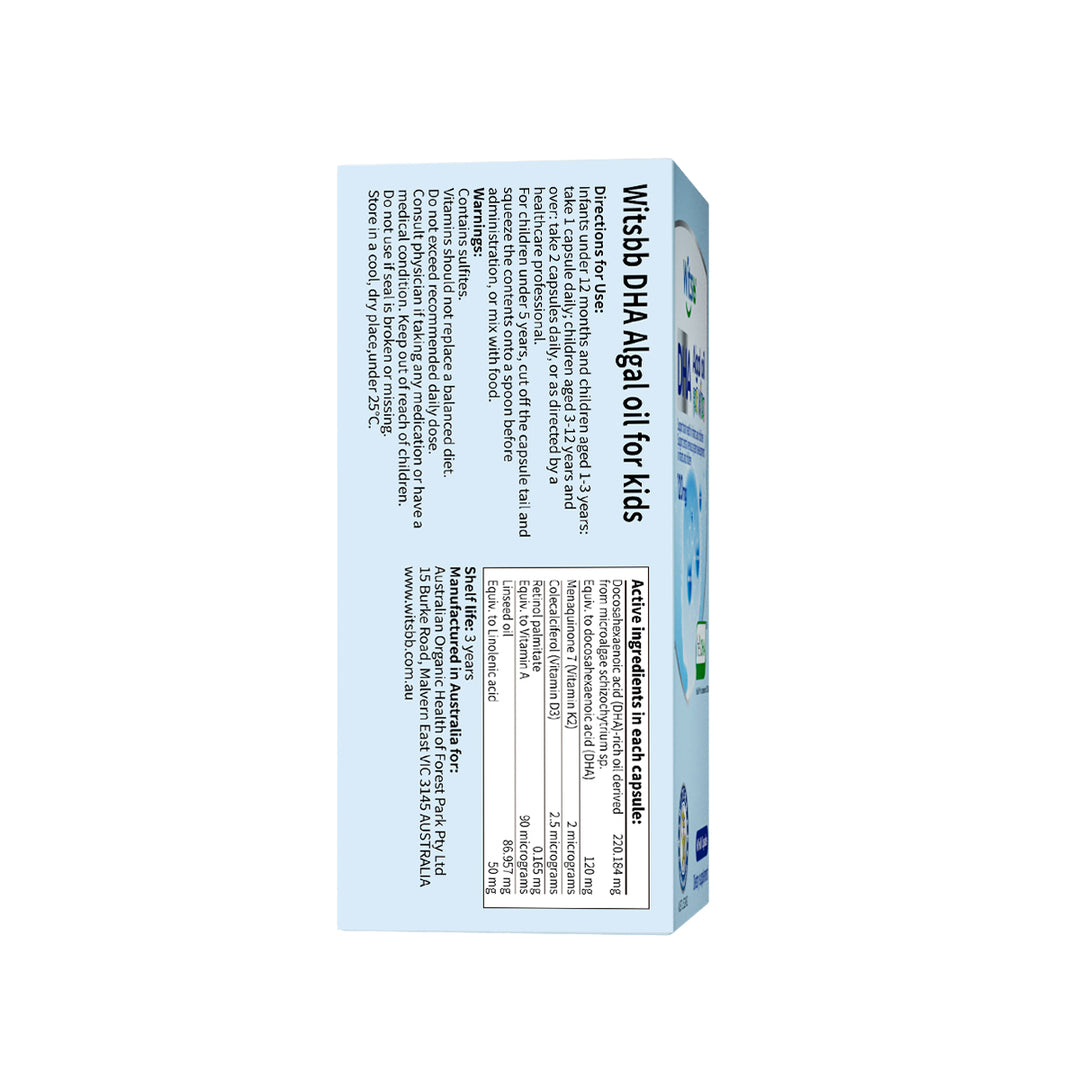 Witsbb DHA Algae Oil 60 Capsules