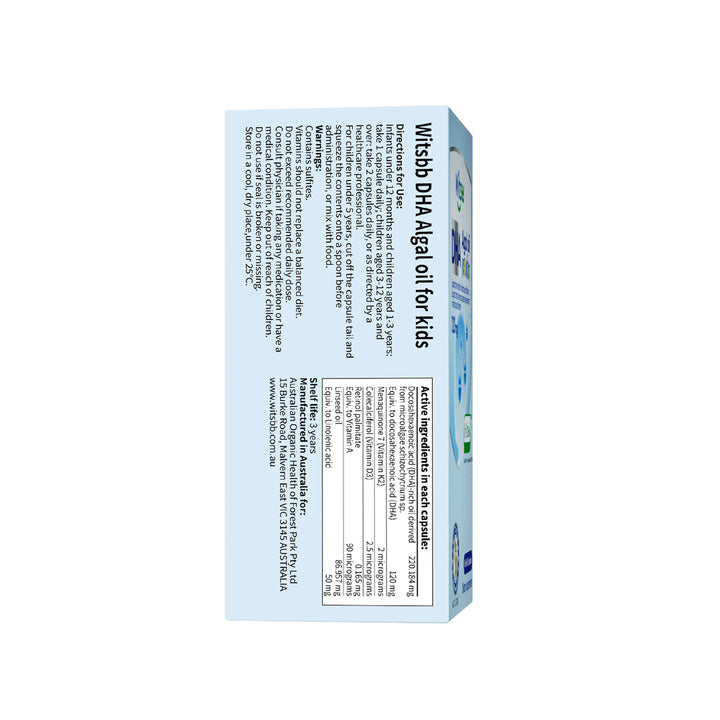 Witsbb DHA Algae Oil 60 Capsules