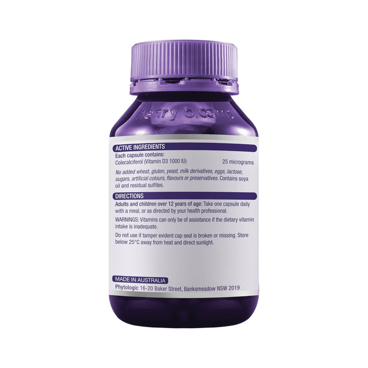 Henry Blooms 1000IU Vitamin D3 200 Capsules