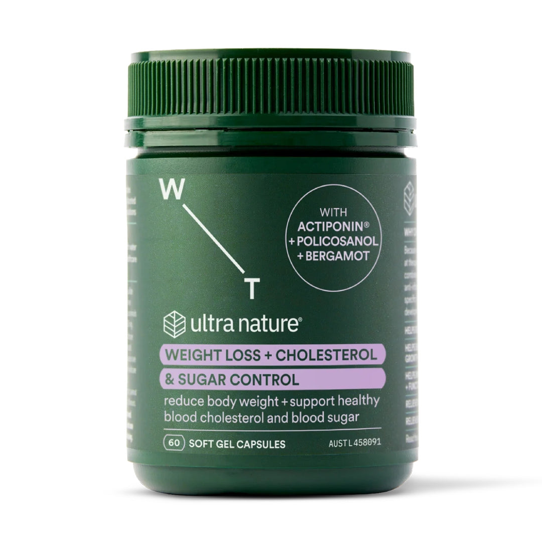 Ultra Nature Weight Loss + Cholesterol &amp; Sugar Control 60 Capsules
