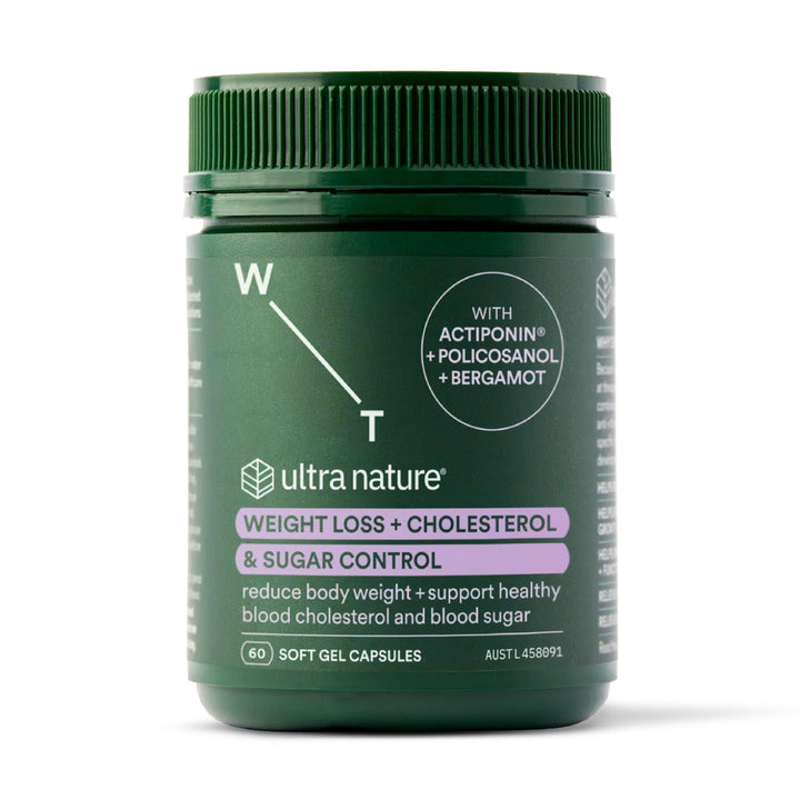 Ultra Nature Weight Loss + Cholesterol &amp; Sugar Control 60 Capsules