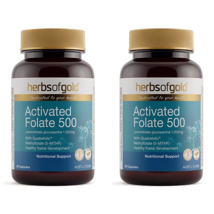 Herbs of Gold Activated Folate 500 60 Capsules