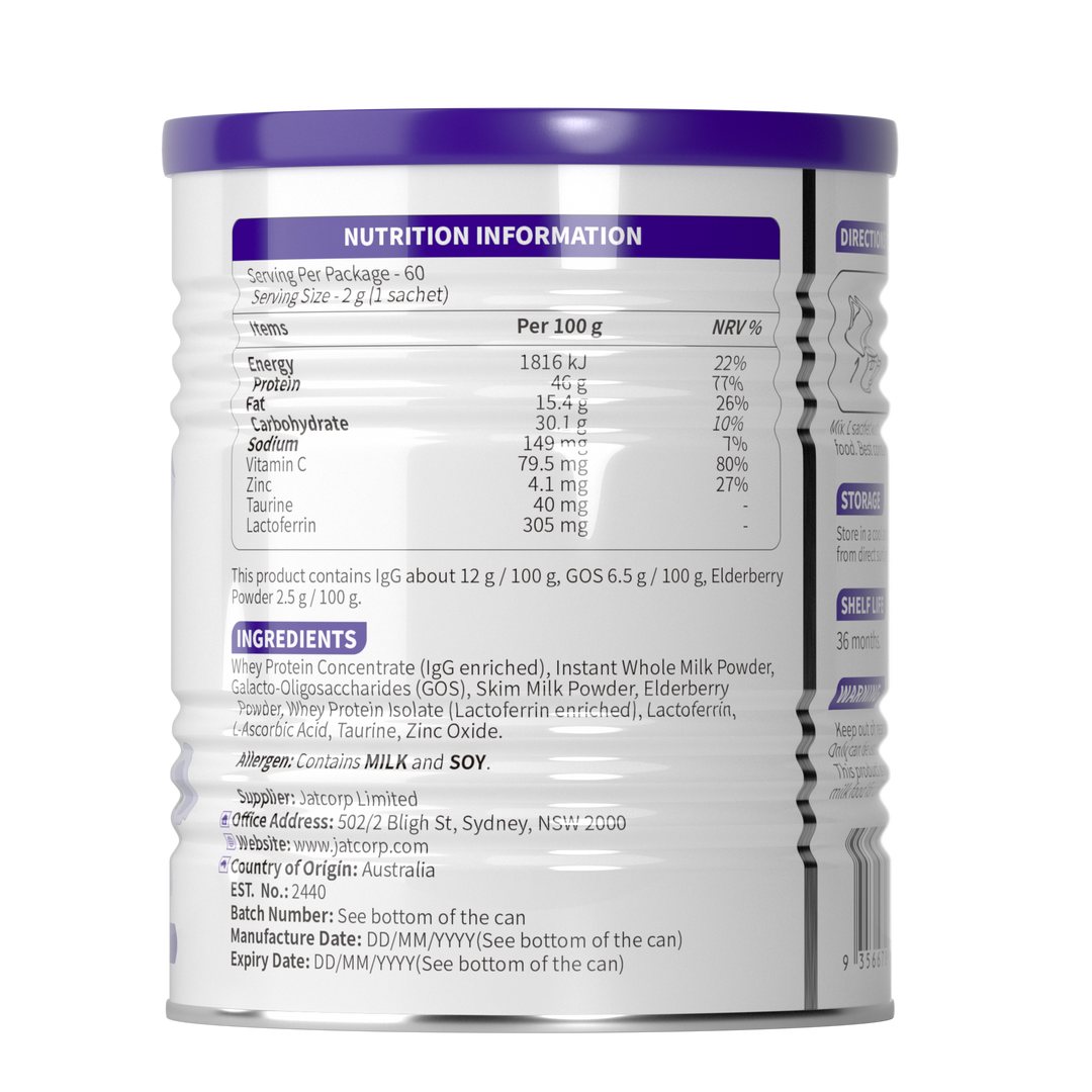 Moroka Modified Milk Powder with Lactoferrin Elderberry 120 g