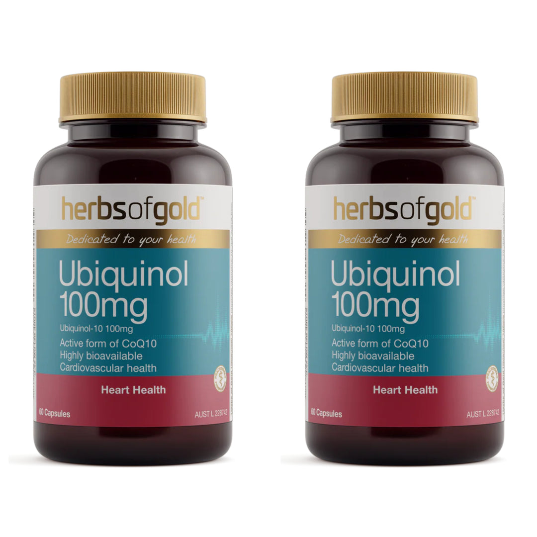 Herbs of Gold Ubiquinol 100mg 60 Capsules