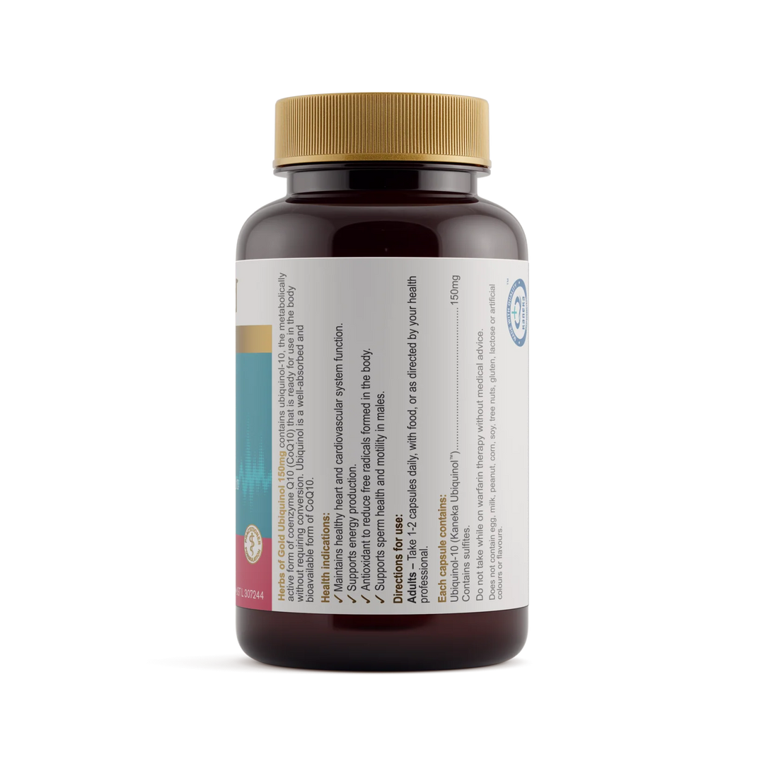 Herbs of Gold Ubiquinol 150mg 30 Capsules