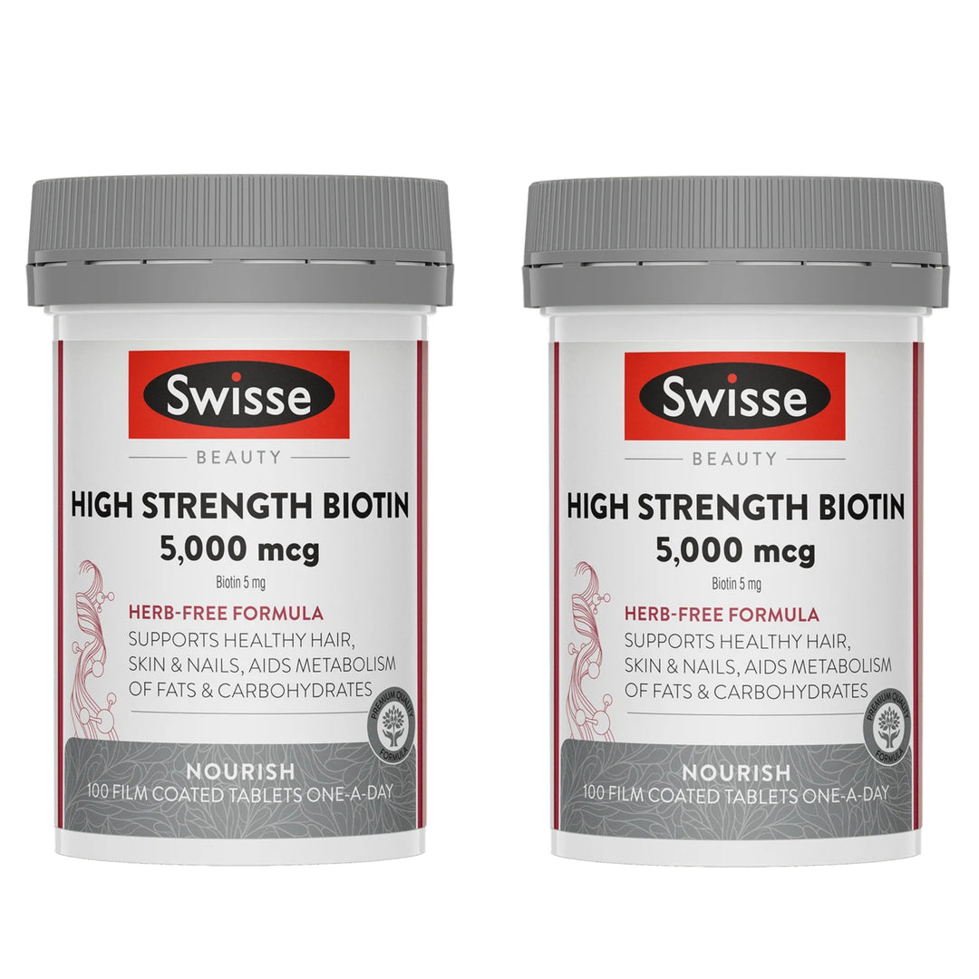 Swisse Beauty High Strength Biotin 5,000 Mcg 100 Tablets