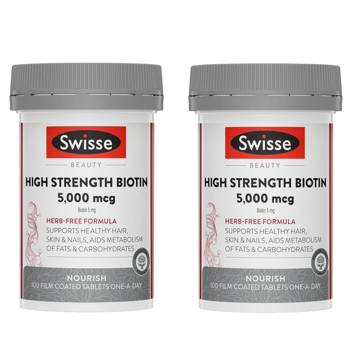 Swisse Beauty High Strength Biotin 5,000 Mcg 100 Tablets