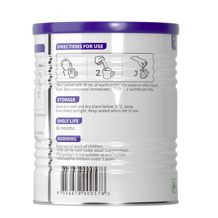 Moroka Modified Milk Powder with Lactoferrin Elderberry 120 g