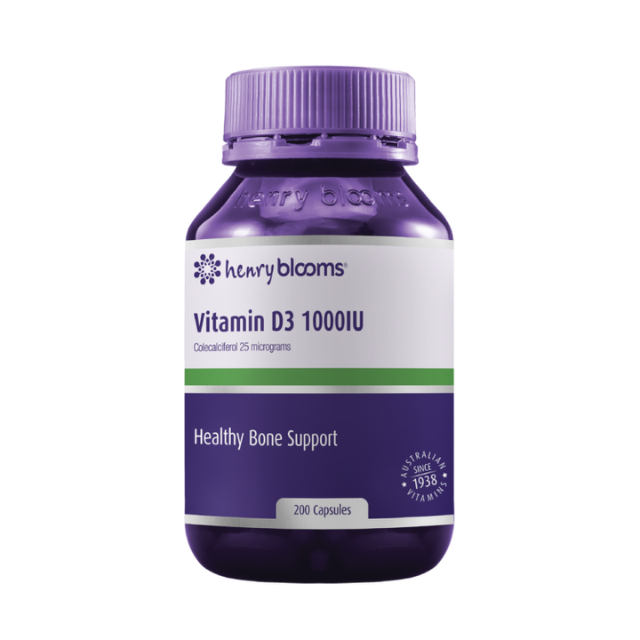 Henry Blooms 1000IU Vitamin D3 200 Capsules