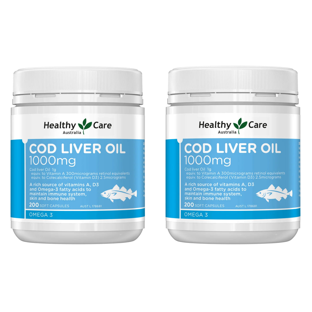 Healthy Care Cod Liver Oil 1000mg 200 Capsules
