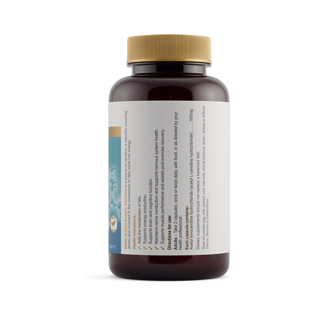 Herbs of Gold Acetyl L-Carnitine 120 Capsules