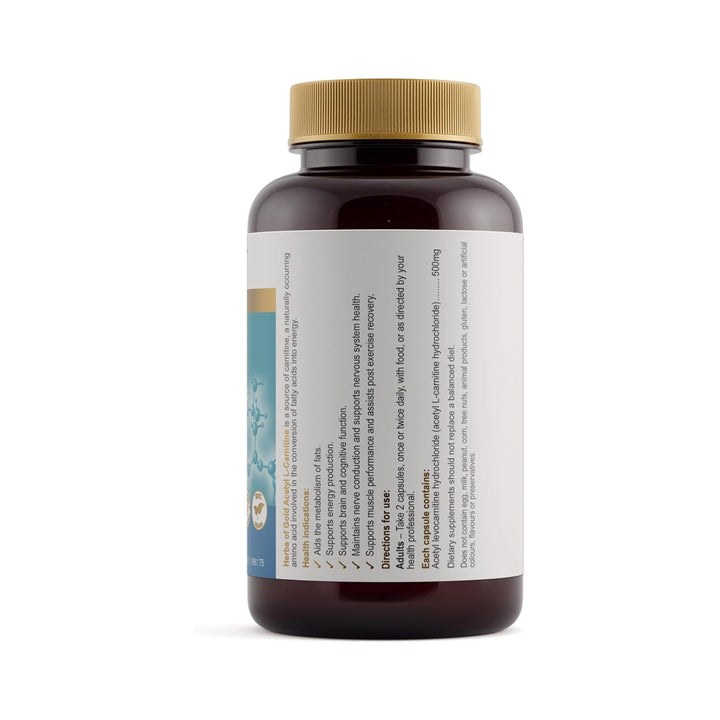 Herbs of Gold Acetyl L-Carnitine 120 Capsules