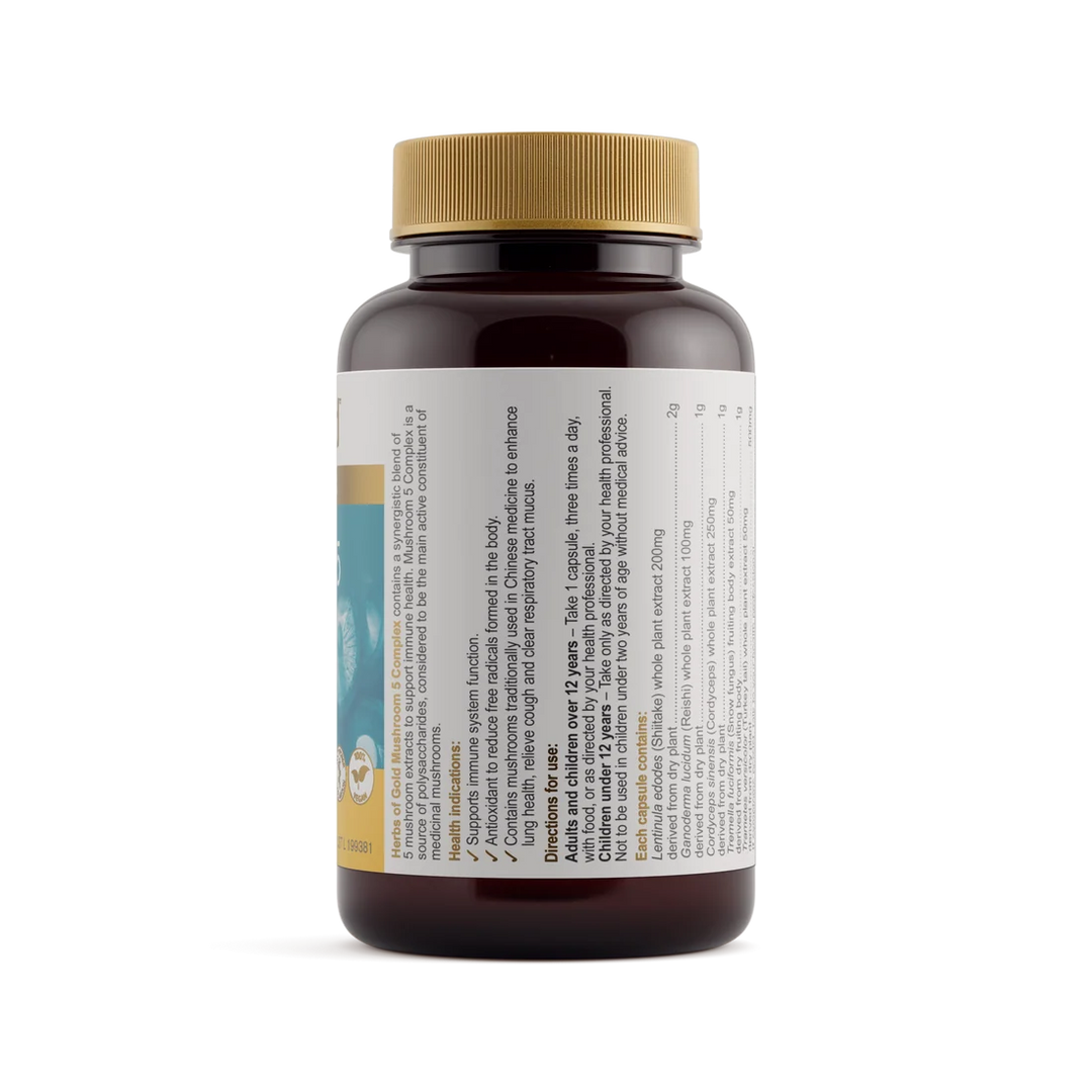 Herbs of Gold Mushroom 5 Complex 60 Capsules