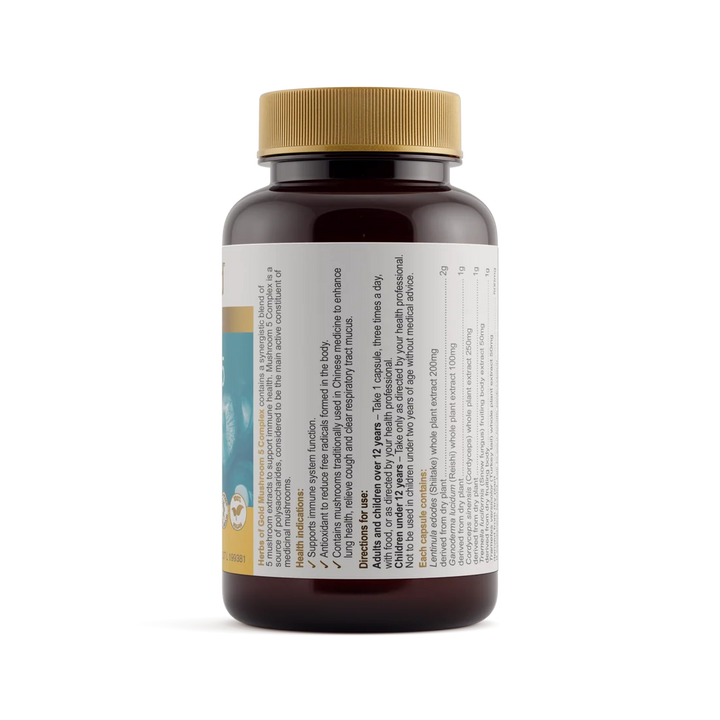 Herbs of Gold Mushroom 5 Complex 60 Capsules