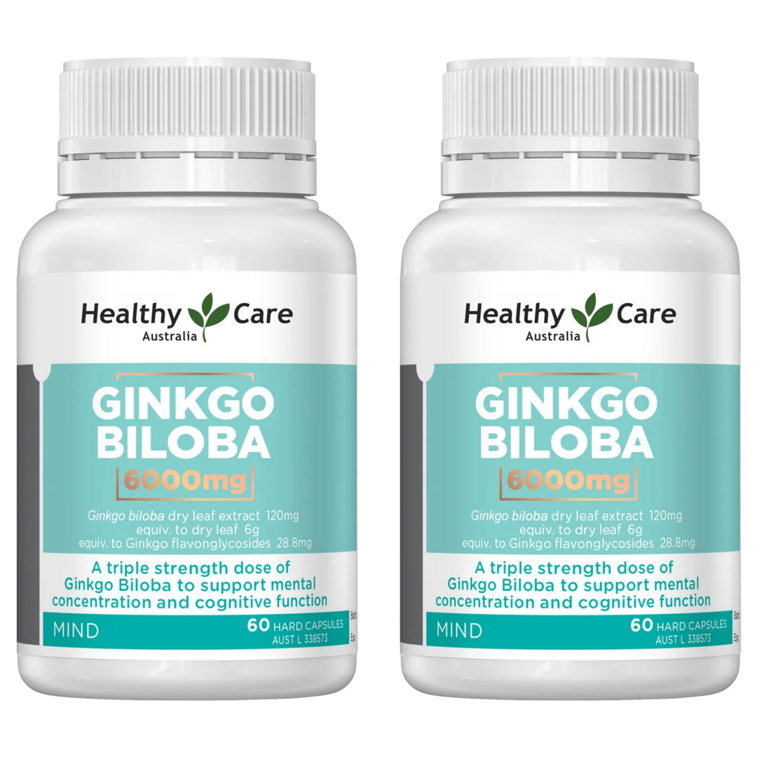Healthy Care Ginkgo Biloba 6000mg 60 Capsules