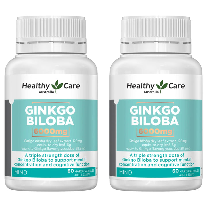 Healthy Care Ginkgo Biloba 6000mg 60 Capsules
