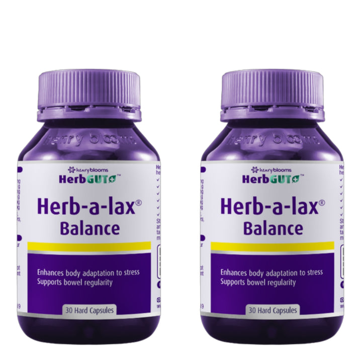 Henry Blooms HerbGut + Herb-A-Lax Balance 30 Capsules