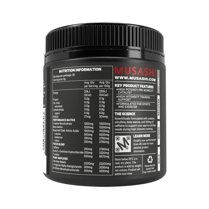 Musashi Pre Workout Purple Grape 225g