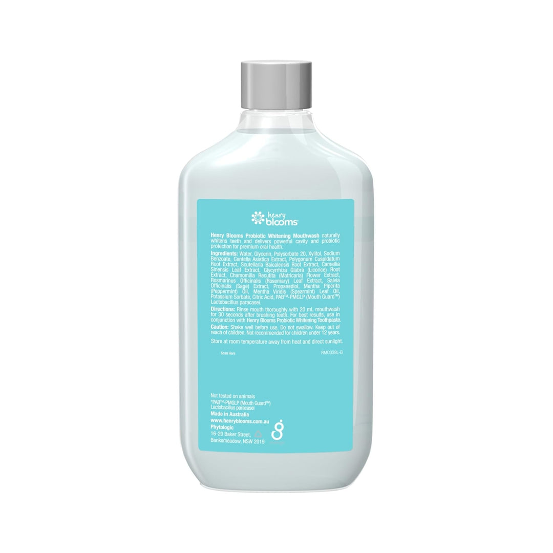 Henry Blooms Probiotic Whitening Mouthwash 375 mL