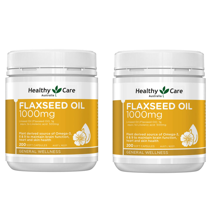 Healthy Care Flaxseed Oil 1000mg 200 Capsules