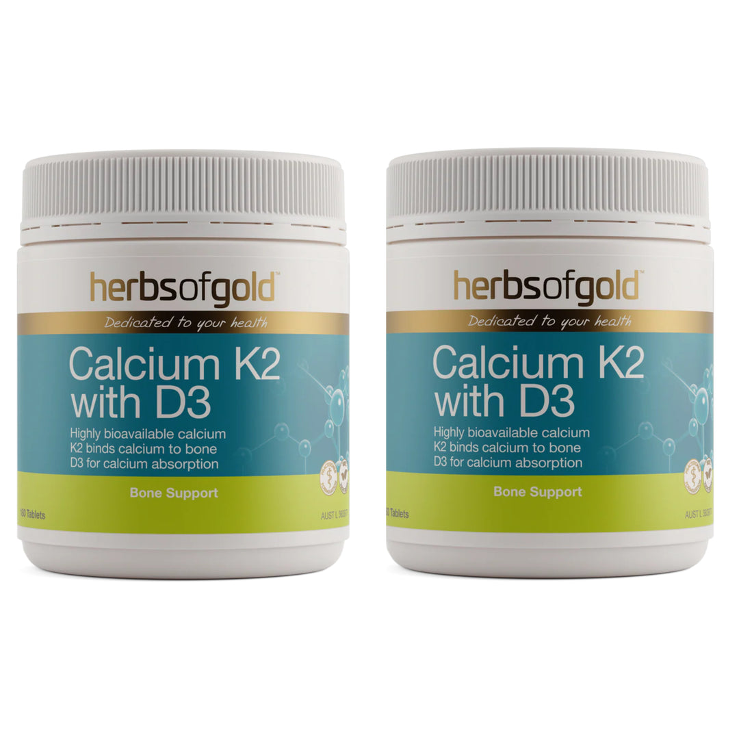 Herbs Of Gold Calcium K2 With D3 180 Tablets