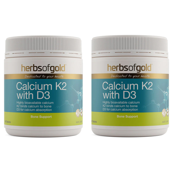 Herbs Of Gold Calcium K2 With D3 180 Tablets