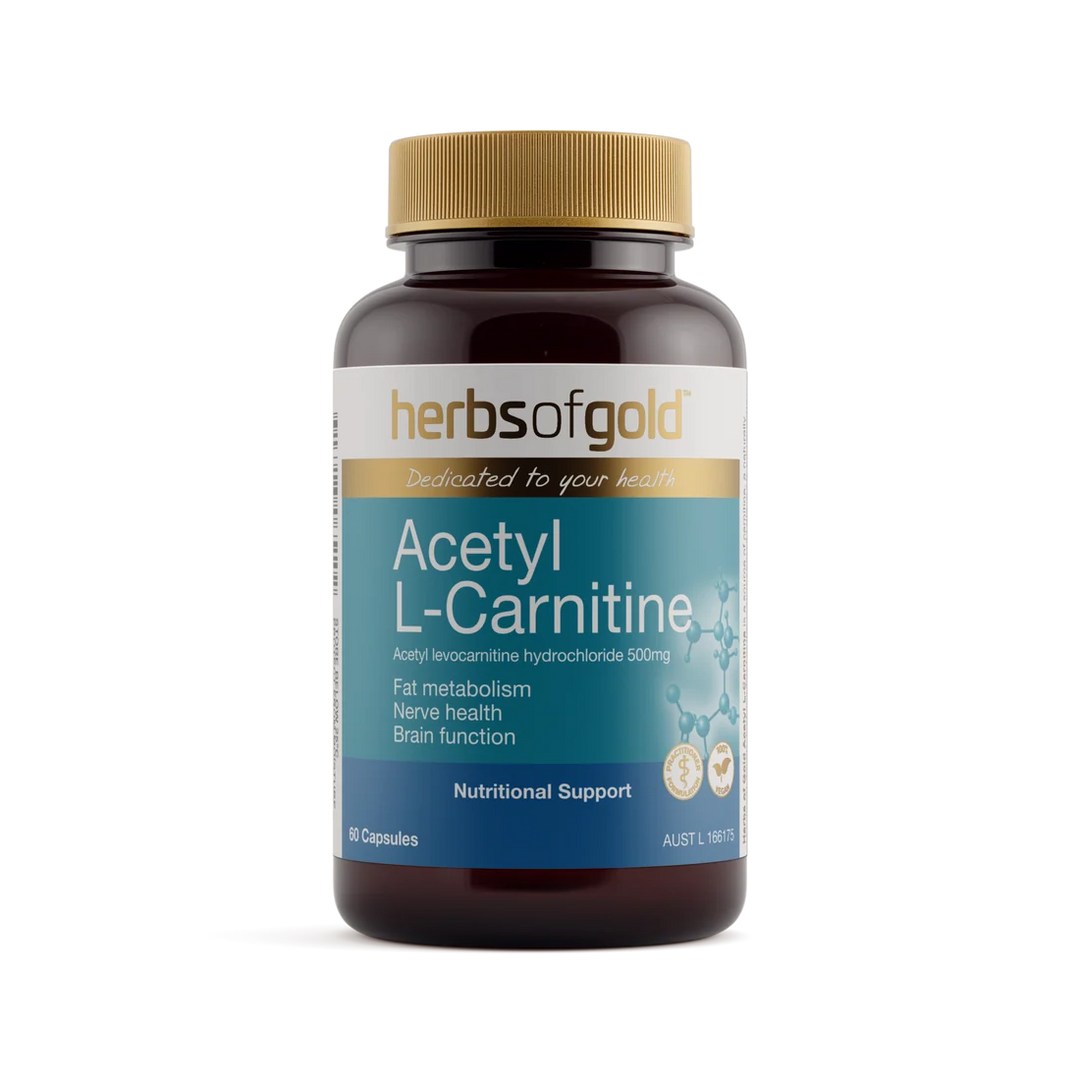 Herbs of Gold Acetyl L-Carnitine 60 Capsules