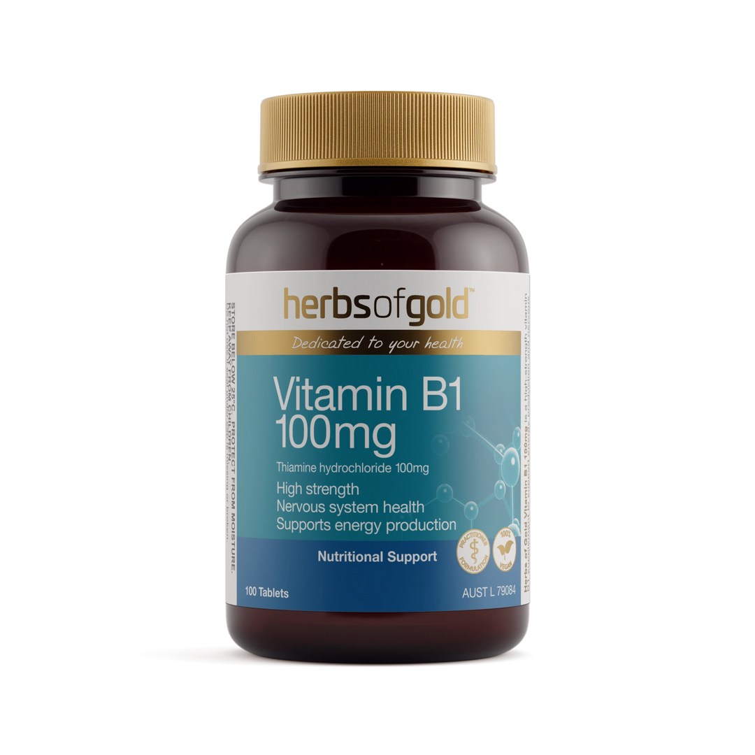 Herbs of Gold Vitamin B1 100mg 100 Tablets