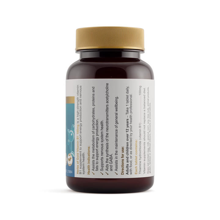 Herbs of Gold Vitamin B1 100mg 100 Tablets