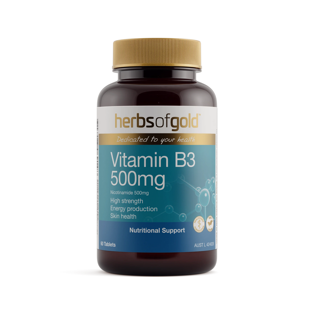 Herbs of Gold Vitamin B3 500mg 60 Tablets