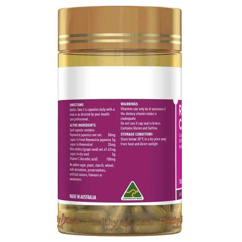 Healthy Care Resveratrol 180 Capsules