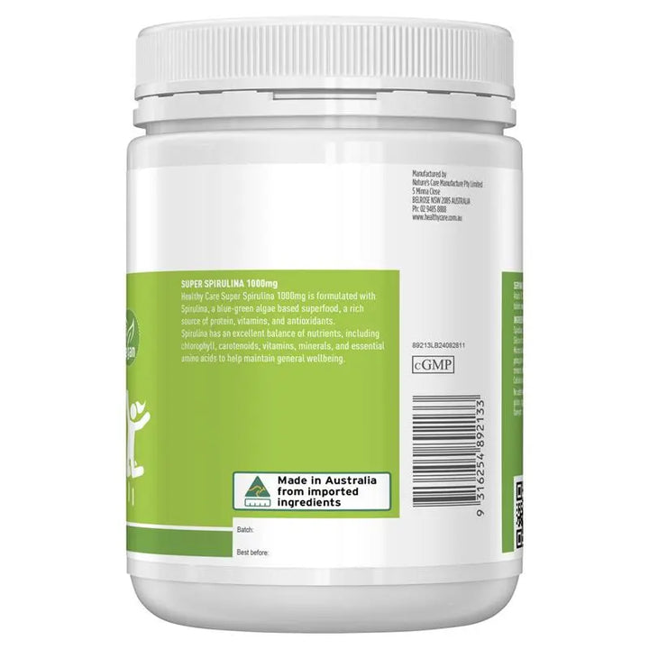 Healthy Care Super Spirulina 1000mg 400 Tablets
