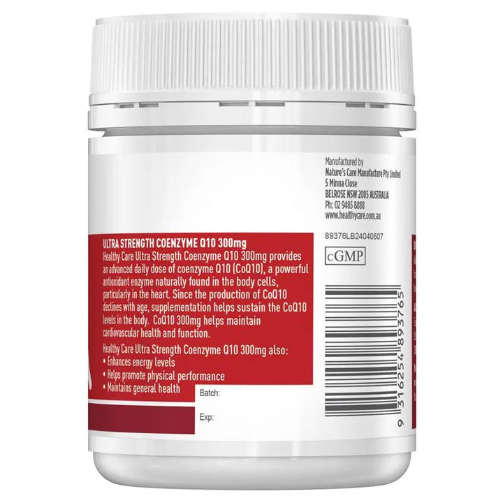 Healthy Care Co Enzyme Q10 300mg 60 Capsules