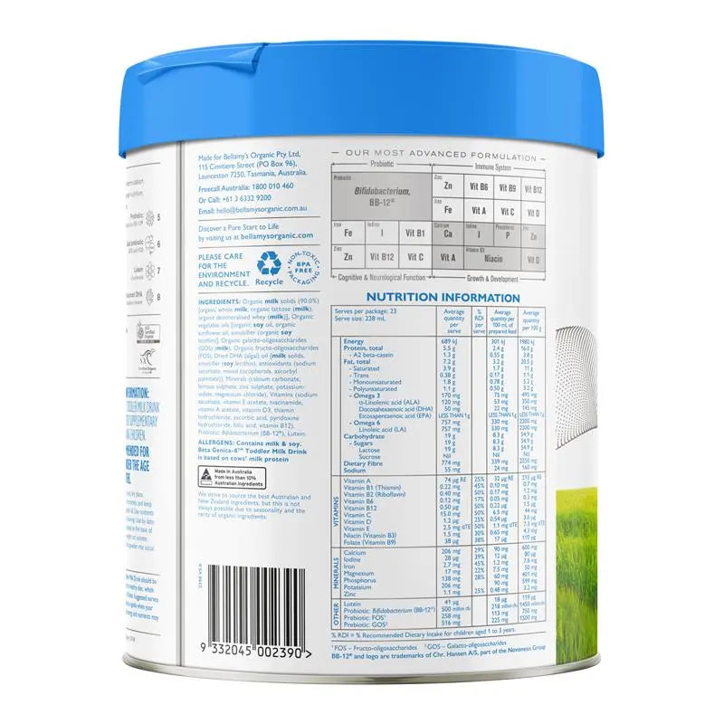 贝拉米 Beta Genica-8™ 3段幼儿配方奶粉 800克
