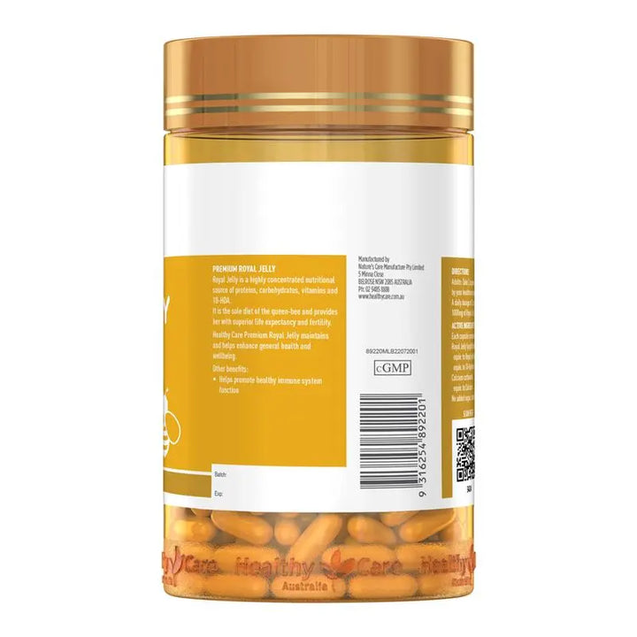 Healthy Care Premium Royal Jelly 1000mg 365 Capsules