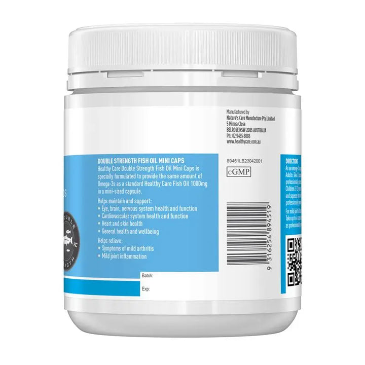 Healthy Care Double Strength Fish Oil Mini Caps 400 Capsules