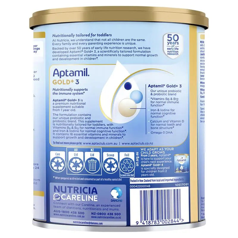 Aptamil Gold+ 3 Toddler Nutritional Supplement 900g