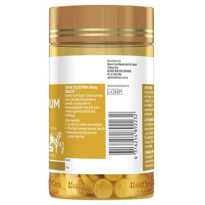 Healthy Care Super Colostrum 400mg 200 Tablets