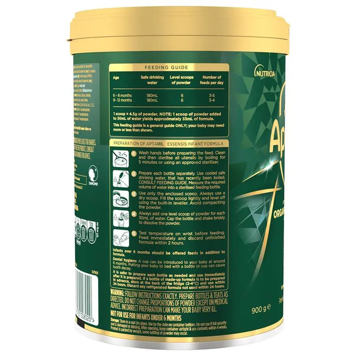 Aptamil Essensis Organic A2 Protein Stage 2 900g